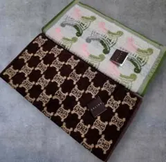 未使用 CELINE タオルハンカチセット マカダムㅡ2バラ売りX