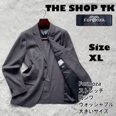 THE SHOP TK✨Formoza ジャケット　洗える　杢調　グレー　XLのサムネイル