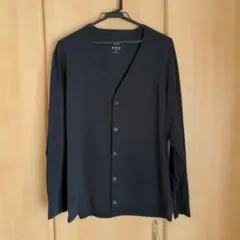 エアリズムUVカットカーディガン L ユニクロ ネイビー