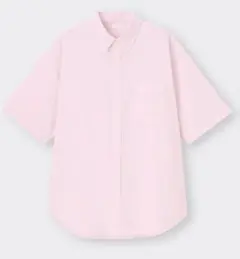 gu オックスフォードオーバーサイズシャツ　ピンク