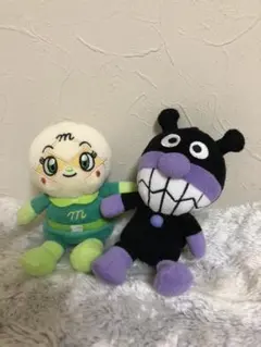 【2点セット】バイキンマン メロンパンナちゃん ぬいぐるみ