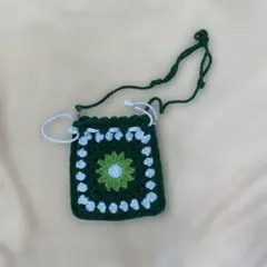 編み物　ショルダーバッグ