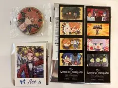 ツイステ展　エース　ランダムカード　4コマステッカー　缶バッジ　セット