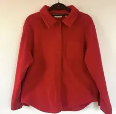 90s Eddie Bauer レッド フリースシャツジャケット