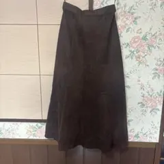 スウェードAラインスカート