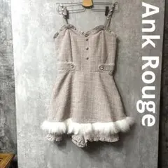 【大人気】Ank Rouge ツイードロンパース 量産型 地雷系 ピンク M