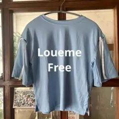 Loueme 袖リボン付き Tシャツ ライトブルー　フリー　定価2990のサムネイル