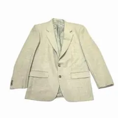 ニノセルッティ【48】チェック柄シングルジャケット　淡いグリーン系　秋冬メンズ
