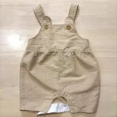 【美品】ベビー サロペット風 クマ耳ロンパース 80cmのサムネイル