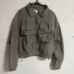 男女兼用ZARA ミリタリージャケット オリーブグリーン