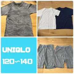 UNIQLO 120 130 140 トップス ハーフパンツ ドライ 夏 秋