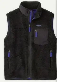 patagonia ブラック フリースベスト レトロXのサムネイル