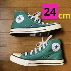 【軽量】　コンバースオールスター　ハイカット　グリーン　24cm