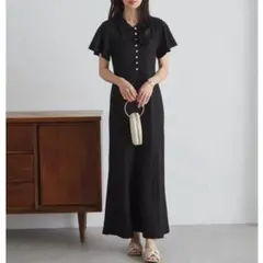 RANAN ラナン■フレアスリーブマーメードポロワンピース