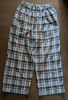 SM2 チェック柄 ワイドパンツ
