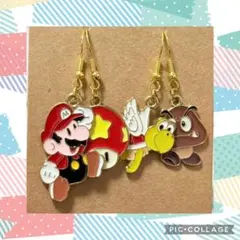 マリオ　ピアス　4点セット　ユニバ　キノコ　ノコノコ