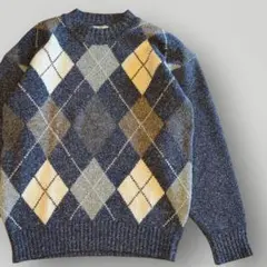 Burberrys バーバリー アーガイル ニット シルク混 M