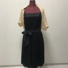 インディヴィ　黒のパーティドレスとボレロ風羽織のセット