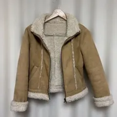 【中古品】子供用 ベージュ ジャケット Lサイズ