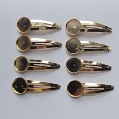 【台座付ヘアピン・ゴールドカラー】アクセサリーパーツ基礎金具ハンドメイド