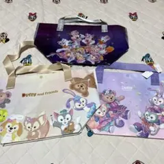 香港ディズニー 20周年 ショッピングバッグ ダッフィー ミッキー Sサイズ3点