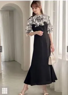 美品GRLグレイル♡トワルドジュイ柄 ボウタイ ワンピース