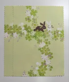 レターセット　便箋　クローバー　うさぎ　平成