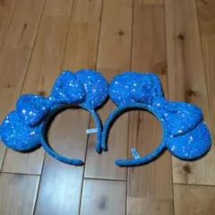 ディズニー スパンコール カチューシャ水色　2個