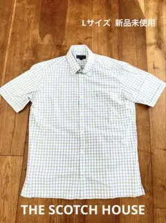 新品未使用THE SCOTCH HOUSE 半袖 ボタンダウンシャツ Lサイズのサムネイル