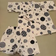 100サイズ 和柄水玉甚平 上下セット