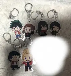 東京タワー　RED ヒーローアカデミア　ちびキャラ赤い私服アクキー　６点セット