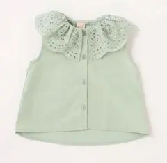 petit main♡襟レースブラウス　100