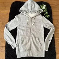 【未使用に近い美品】【Champion】フルジップパーカー★レディースM★グレー