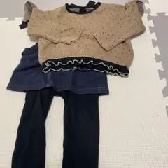 80センチ　ニット　スカート付きボトムス