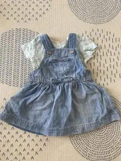 babygap ジャンパースカート　カーターズロンパース2枚セット