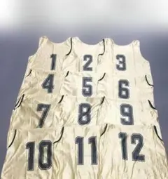 【新品】ビブス１２枚セット　大人サイズ　背番号１～１２　ゴールド
