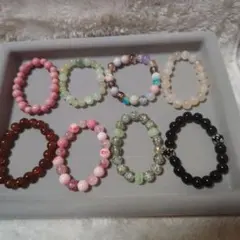 ガラスビーズブレスレット8個セット②