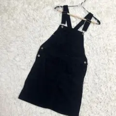 WEGO✨良品　ジャンパースカート　コーデュロイ　ミニ丈　ブラック　（M）