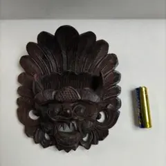 神面 木彫り バロン お面 インドネシア バリ島 壁掛け 民芸品 お守り