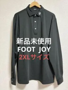 新品未使用　FootJoy 長袖ポロシャツ ドット　柄　ブラックのサムネイル