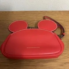 極希少✨COACH ディズニー ミッキーマウス ポーチ レッド　キスロック 極希少✨COACH ディズニー ミッキーマウス ポーチ レッド キスロック