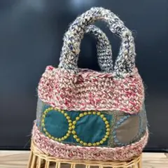 ミナペルホネン tambourine ジュート　ミニトートバッグ　ハンドメイド