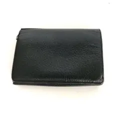 BURBERRY バーバリー ノバチェック シボ革 二つ折り財布 ブラック
