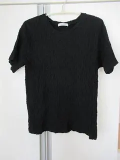 FREAK’S STORE　カットシャーリングポコポコデザインTシャツ　黒のサムネイル