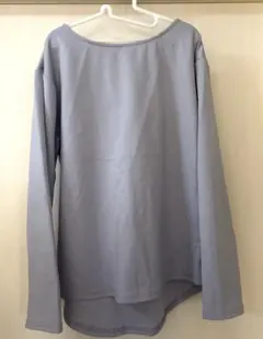 長袖カットソー　ブルーグレー