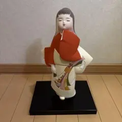 宮内庁御用達 深川製磁陶器製 歌舞伎 鏡獅子 置物 縁起物 縦約17.5cm美