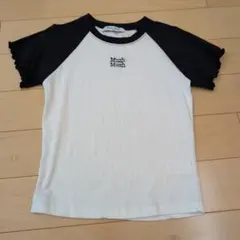 Muah Muah ラグラン 半袖Tシャツ ホワイト ブラックのサムネイル