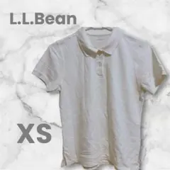 L.L.Bean ホワイトポロシャツ XS 白　半袖　夏　シンプル