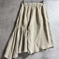 RE_BERA アシンメトリースカート　ウエストゴム　F 綿麻　 スカートのサムネイル