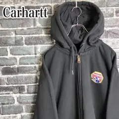 カーハート☆フルジップパーカー 古着 メキシコ製ビッグシルエット 90s hr1